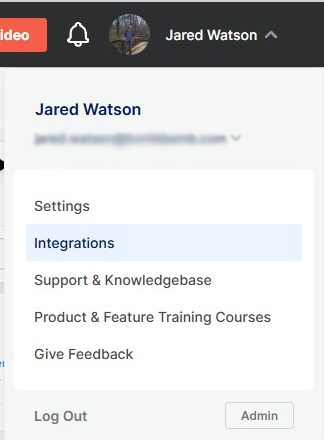 How To Access Integrations in BombBomb - Step 3.png